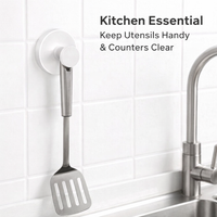 Kitchen Hook for Organization and Students, Stainless Steel Single Utility Heavy Duty Suction Cups for Wall