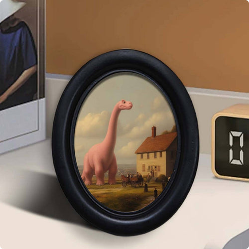 Tabletop Picture Frame Protects Photos Oval Picture Frame Simple Elegant Residential Design Decoration for Desk