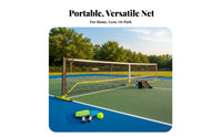 Professional Standard Pickleball Net Sturdy Metal Frame Portable Pickleball Net Set Easy Assembly Sports Equipment Includes Carrying Bag for Beginners, Families, Outdoor, Indoor, Backyard, Gymnasium
