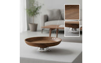 Fruit Tray with Pedestal Shallow Pedestal Bowl Modern Footed Serving Bowl for Hosts