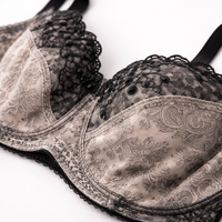 Lace Trim Underwired Bras for Women with Soft Underwire Support, Plus Size Minimizer Design for Everyday Wear, Elegant Satin