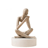 Reading Figurine Pedestal Base Book Figurine Resin for Desk
