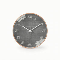 Math Wall Clock Quartz Science Wall Clock Non-Ticking for Teachers