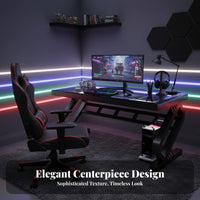 Multi-Purpose Minimalist Computer Desk Sturdy Design Simple Rectangular Desk Spacious Desktop Study Table Easy to Assemble for gaming enthusiasts, Office Workers, Students, Dorm Room, Bedroom