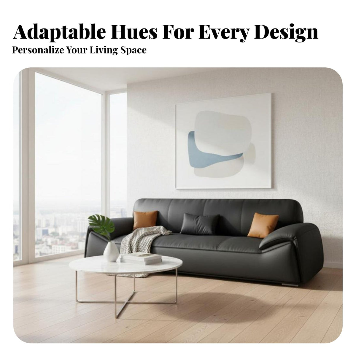 Straight 3-Person Couch Modern Design Sofa abrasion Resistant Living Room Furniture for Homeowners, Families, Small Spaces, Lounge Area, Movie evenings