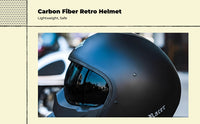 Carbon fiber motorcycle helmet