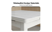 Extendable Pedestal Table Space-Saving Household Furniture Modern and Design Easy to Clean for Residents, Dining Room, Kitchen