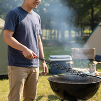 Hot Dog Grilling Basket Detachable Link Grilling Basket High Temperature Resistant BBQ Hot Dog Rack for Outdoor