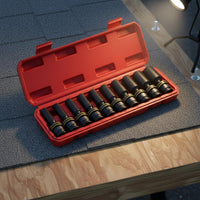 10 Pieces Rotating Drive Tool Set 360° Rotation Universal Joint Socket Set 6 Point Design for Technicians, Car Repair