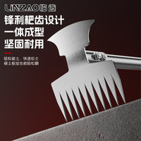 Stainless Steel Dual-Head Hoe-Rake Garden Tool