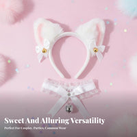 2 Pieces soft headpieces feline headpiece and jingle Collar Set Cute Design Costume Accessory Anime & design Hair Decoration universal size for Cosplayers, Party-Goers, Halloween, this seted Parties, Photo Shoots, Stage Performances