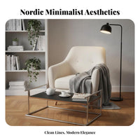 Curved-Based Circular Table Modernist Inspired Home Furnishing Minimalist Design Space-Saving for Students, Living Room, Bedroom