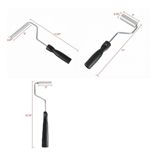 4 Pieces Fiberglass Bubble Roller Even Finish Resin Roller Tool Set