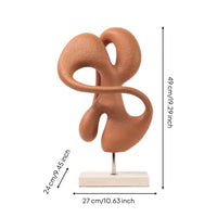 Abstract Sculpture Geometric Resin Sculpture Textured Modern Ornament for Living Room, Entryway, Public Lobby