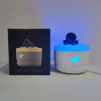 Creative Simulated Cannon Aromatherapy Machine USB Cracked Flame Humidifier with Colorful Night Light, EU Plug