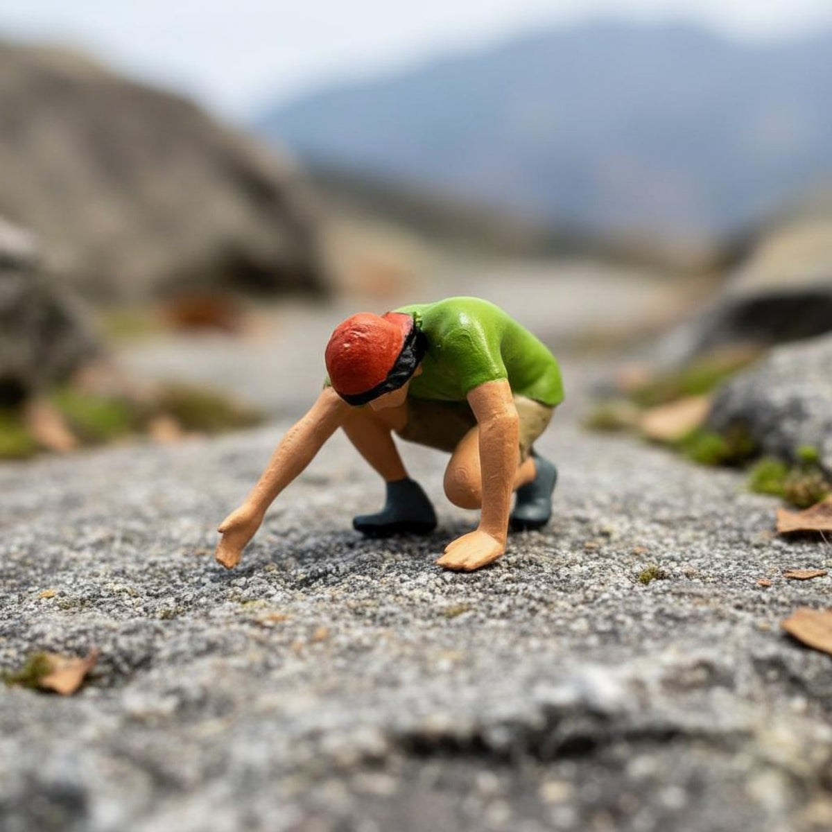 1:64 Scale Figure Realistic Features Miniature Climber Model Rock Climbing Figure High Intricacy Sports Theme Figurine