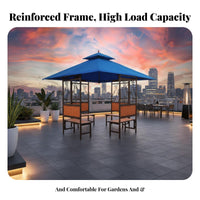 Resistant Patio Pavilion Sun Pdecayection Gazebo with Table and Benches Waterproof Outdoor Structure Vented Canopy for Homeowners, Gardeners, Entertainers, Rooftop, Courtyard, Backyard, Poolside