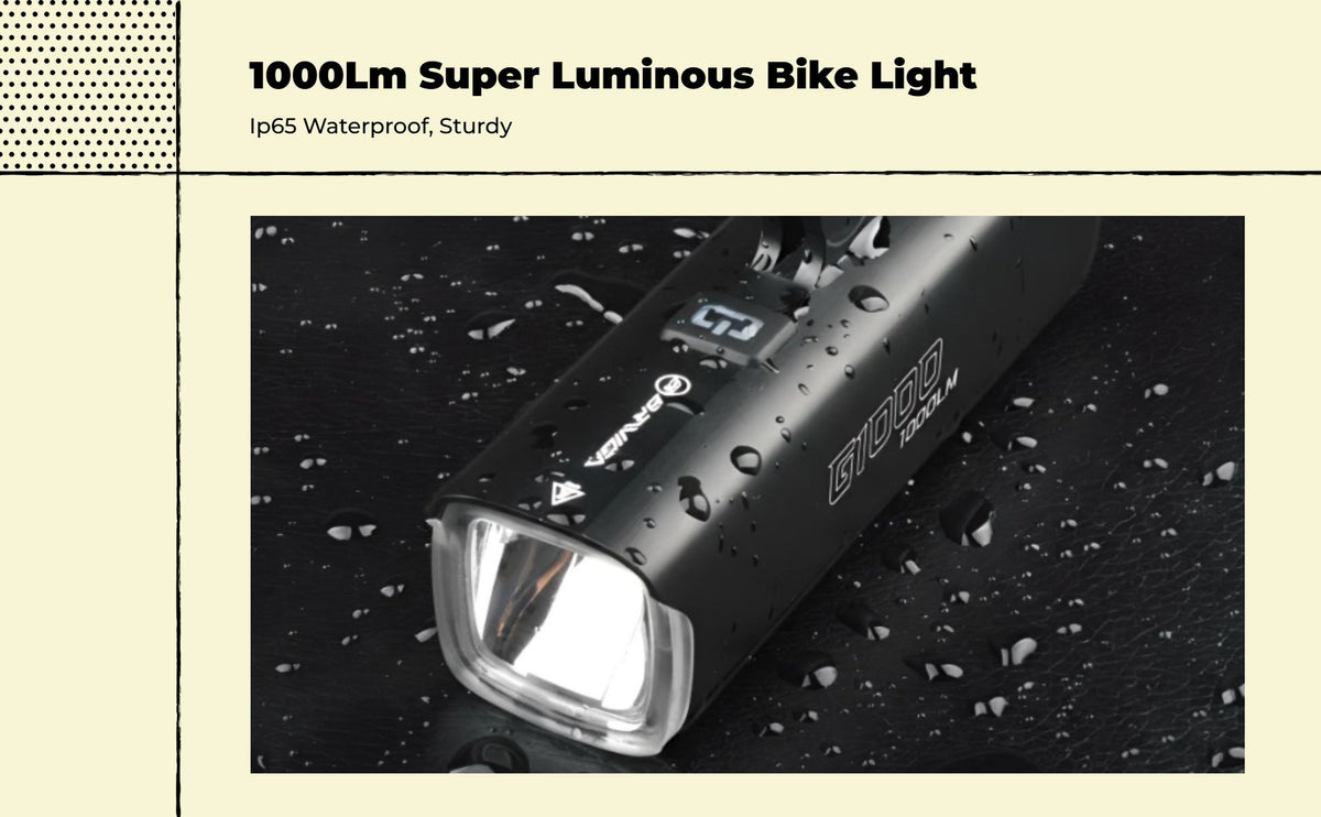 USB bike headlight, waterproof, bright