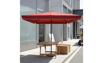Advertising Umbrella without Base Sun-Shading Outdoor Umbrella with Double-Layer Textile Rainsheltering Square for Vendors