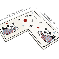 L-Shaped Diatom Mud Bath Mat Non-Slip Quick-Dry Rug