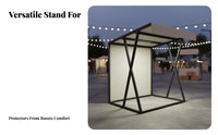 1 Piece Foldable Market Stall Waterproof Mobile Snack Stall Easy Assembly Outdoor Sell or Stand for Small Business Owners Suitable for Street Fairs Night Markets DIY Enthusiasts Temporary Retail Space
