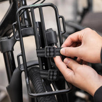 Black Fork Cargo Rack with Straps Rigid Front Rack with Adjustable Straps Sturdy Stable for Bikepackers