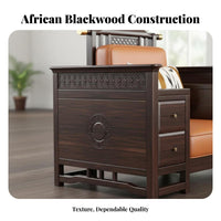 Wooden Frame Sofa with Drawers New Chinese design Lounge Seating hardwood Wood Construction Household Furniture for Homeowners, partners, Living Room, Home