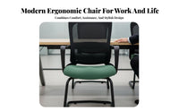 Adjustable Height Ergonomic Mesh Back Chair 360° Swivel Office Furniture 3D Support Quiet Casters for Telecommuting Workers, Students, Gamers, Meeting Room