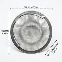 Kitchen Sink Strainer with Handle, Stainless Steel Strainer and Sink Drain Strainer, Large Sink Waste Strainer to Prevent Household Drain Clogs