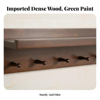 Coat Hook Rail with Shelf Multi-Functional Entrypath Organizer Clutterwithexit damage
