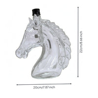 Horse Head Bottle Molded Glass Horse Bottle Home Bar Display for Liquor Storage