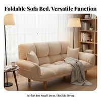 Adjustable Sleeper Loveseat Foldable Design Sofa Bed Space-Saving Long-Long-Lastinging Frame for Renters, Apartment Dwellers