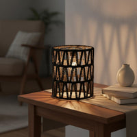 Handmade Woven Lampshade Decorative Rattan Design Light Shade Hollow Weave Design Woven Light Shade Easy to Install for DIY Enthusiasts, Dining Room, Bedroom, Restaurant, Kitchen Island