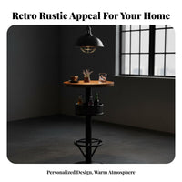 Counter Height Table and Stool Set Utilitarian Aesthetic 3-Piece High-Top Dining Set Space-Saving Easy Assembly for Students