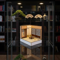 Japanese Design Miniature House Kit LED Lighting DIY Japanese Room Model