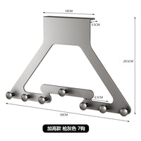 No-Drill Over-the-Door Wall Mounted Storage Rack with Hooks