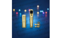 Gold Finish Tenor Sax Mouthpiece Set Easy to Install Tenor Sax Mouthpiece Fast Reactivity Music Instrument Accessory Bright Sound for Beginners, Practice, Performance