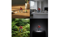Miniature Man on Toilet Tiny 1:64 Scale Miniature Figurines Collectible 1:64 Scale Figure for Hobbyists