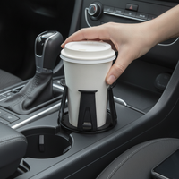 Universal Car Cup Holder Expander and Stabilizer for Drinks