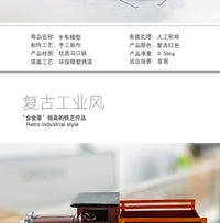 复古手工铁皮汽车模型旅行版皮卡车汽车模型铁皮车模工艺品老爷车