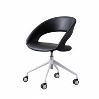 Petal-Shaped Rolling Chair Nordic Aesthetic Petal Back Rolling Chair