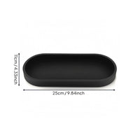 2 Pieces Oval Tray Rounded Rectangle Vanity Tray Decorative