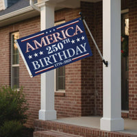 1776-2026 Commemorative Flag Material American 250th Anniversary Flag Vivid Colors American 250th Anniversary Banner for Outdoor, Yard, Porch