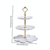 3 Tier Dessert Stand Decorative Dessert Tiered Display Stackable for Party