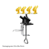 6-Slot Paint Tool Airbrush Holder Rotatable Desk Clamp Paint Tool Rack 360° Rotation for Hobby Painters, Artists, Desktop