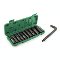 10 Pieces Metric Socket Wrench Kit Textured Grip Socket Set with Case Polished Ratchet Wrench Set Anti-Slip for Home Workshop