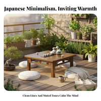 Sturdy Wood Square floor seating Table Low height Design Floor Desk Multi-Purpose Household Furniture Traditional design for Tea Lovers, Meditators, Bay opening, Living Room, Bedroom, Meditation Space