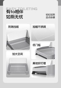 Stainless Steel Dog Toilet for Small and Medium Dogs with Anti-Step Design