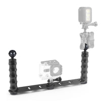 适用GoPro 13全系列/小蚁/单反等相机CNC铝合金 潜水双手持支架