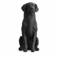 Resin Sitting Dog Figurine Seated Dog Figurine Tabletop Ornament Carved for Collectors, Living Room, Entryway, Office, Bookshelf